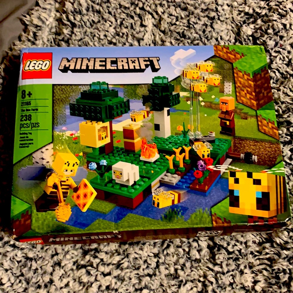 A Minecraft lego set.. It is the Bee keeper set. Never been open!